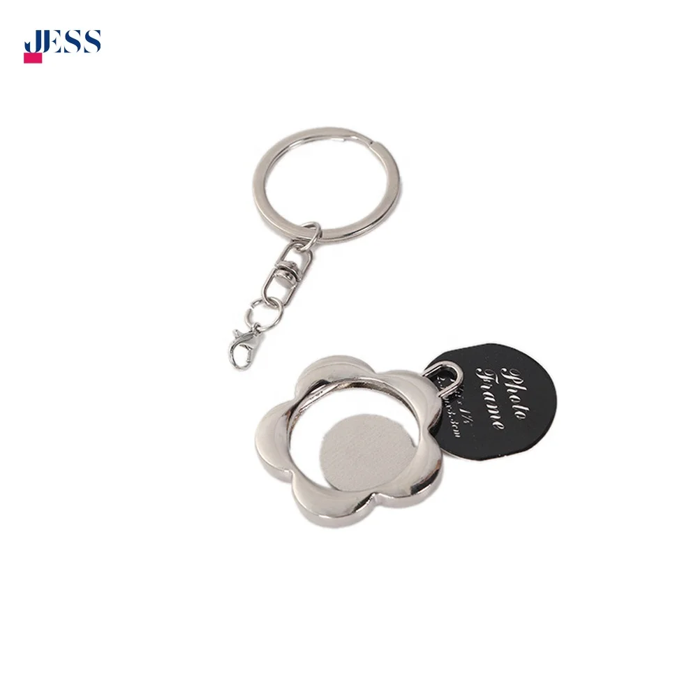 Fashion Various Shapes Photo Frame Keychain Creative Custom Metal Keyring