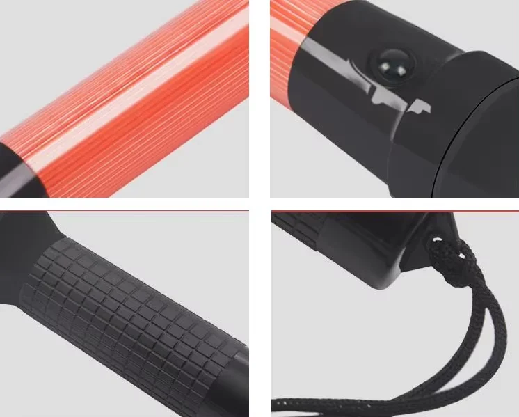 Factory High Quality 54cm Portable Dry Battery Traffic Control Flash Warning Light Traffic Lights Traffic Baton
