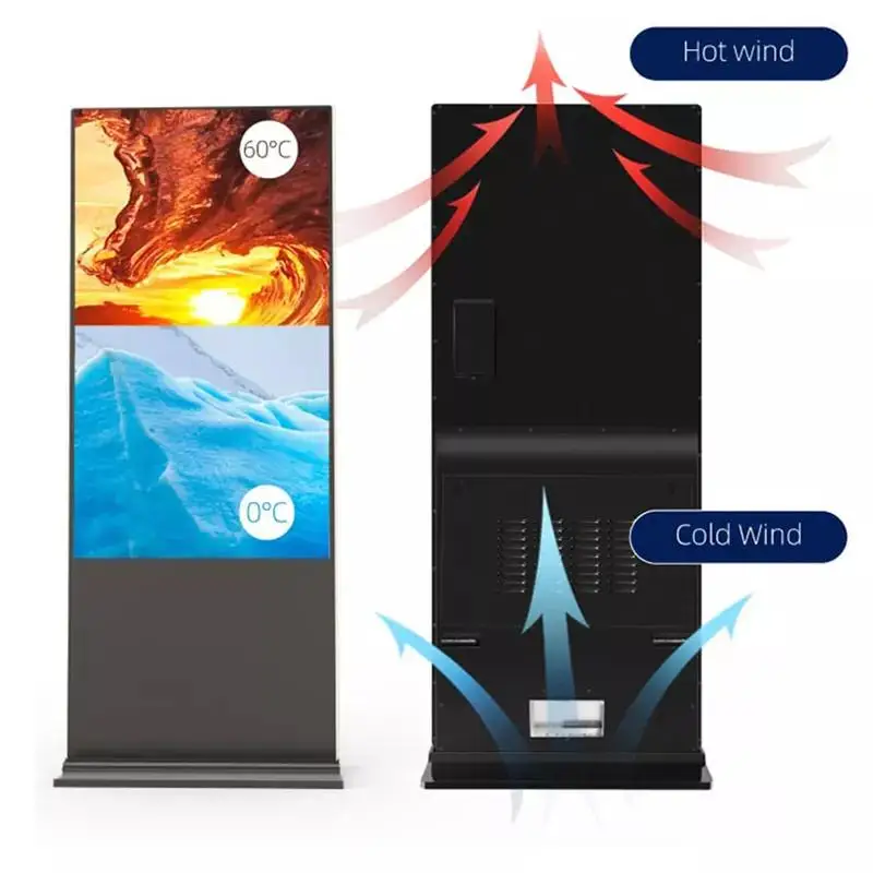 43 50 55 Inch Indoor Shopping Mall LCD Display Floor Standing Digital Signage Totem Advertising Player LCD Screen Display