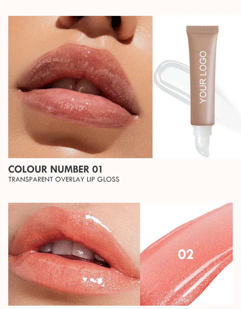 SPF Customized Logo Vegan Lip Oil Fruit Flavor Moisturizing Makeup Private Label liquid lip balm butter gloss lipstick Lip Oil