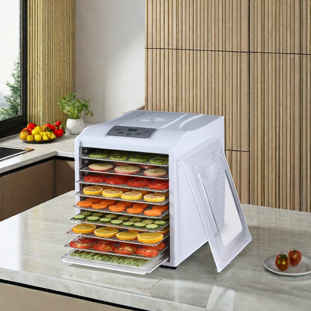 Professional 9-Tray Electric Food Dehydrator Machine Multi-Tier Household Kitchen Food Preserver Mini Food Processor
