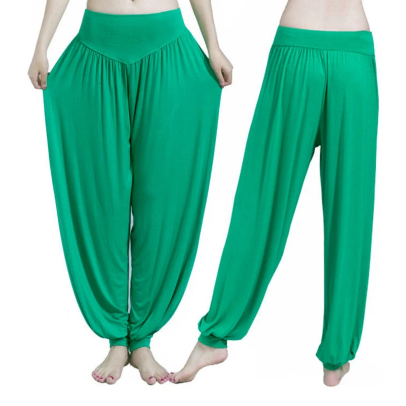 Women Plus Size Leggings Colorful Bloomers Dance TaiChi Full Length Modal Pants Yoga Clothes