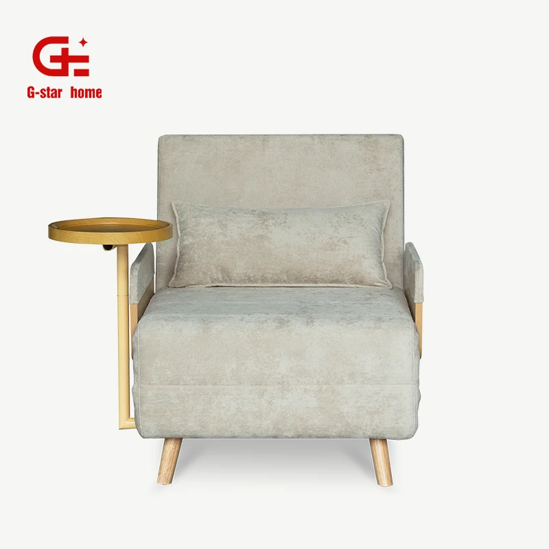 Comfortable Fabric One Seater Seat Reclinable Chair Living Room Single Sofa Bed with Table Recliner Arm Chair Furniture
