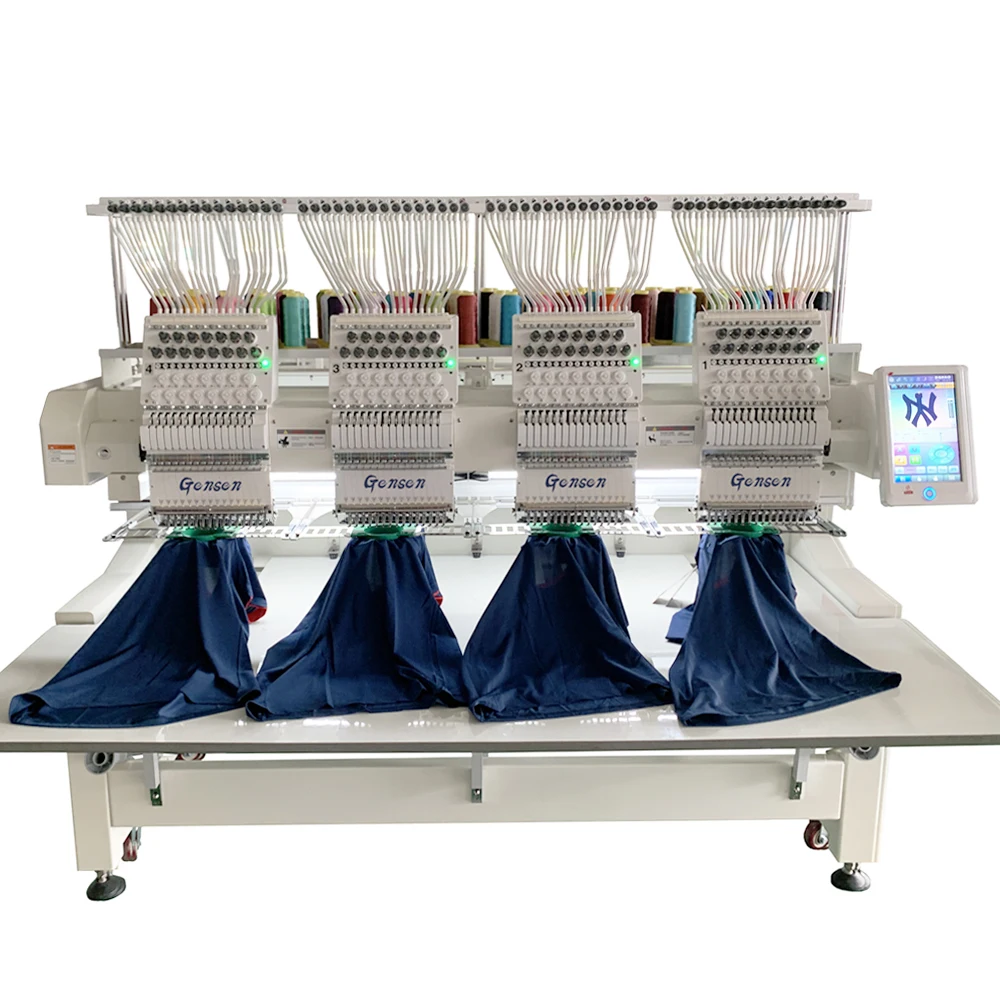 Cheap industrial 4 heads cap shirt logo making embroidery machines computerized dahao computer digital software