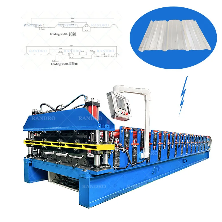 RANDRO Roof Use Double Layer IBR Glazed Profile Steel Roofing Sheet Roll Forming Machine Roof Tile Making Machinery Price