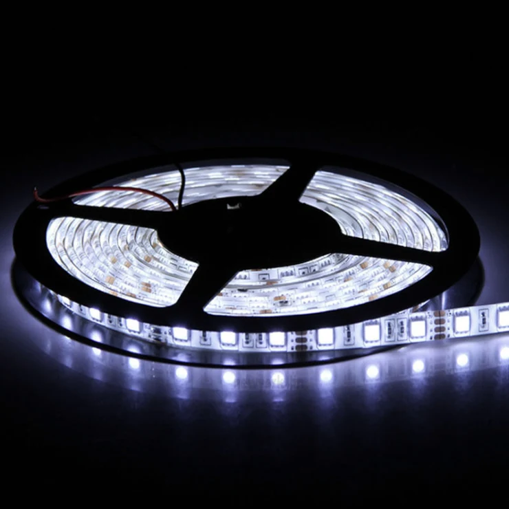5m IP65 5050 smd 12v 24v outdoor flexible 5 meters white waterproof led strip light