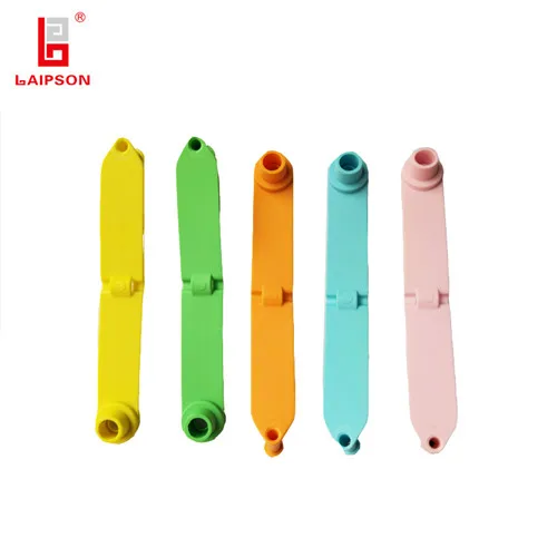 120mm Plastic Tpu Single Sheep Ear Tags Metal Head With Laser Printing Numbers