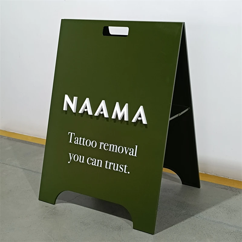Custom Wholesale A Frame Sign Board Double Sided A1 outdoor sign board movable pavement sign poster stand