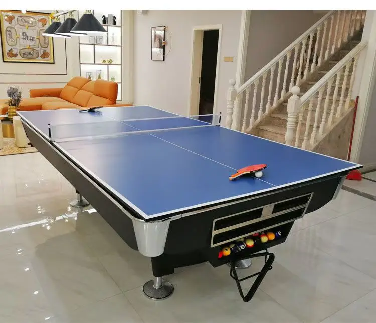 Factory Solid wood Billiard table with slate, 7 8 9ft Pool table with free accessories Commercial game billiard table for bars