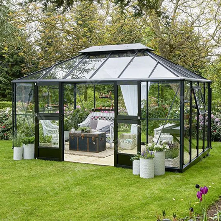 Winter garden conservatory frame prefab patio  solar aluminum sun room outdoor glass room sun room used sunroom