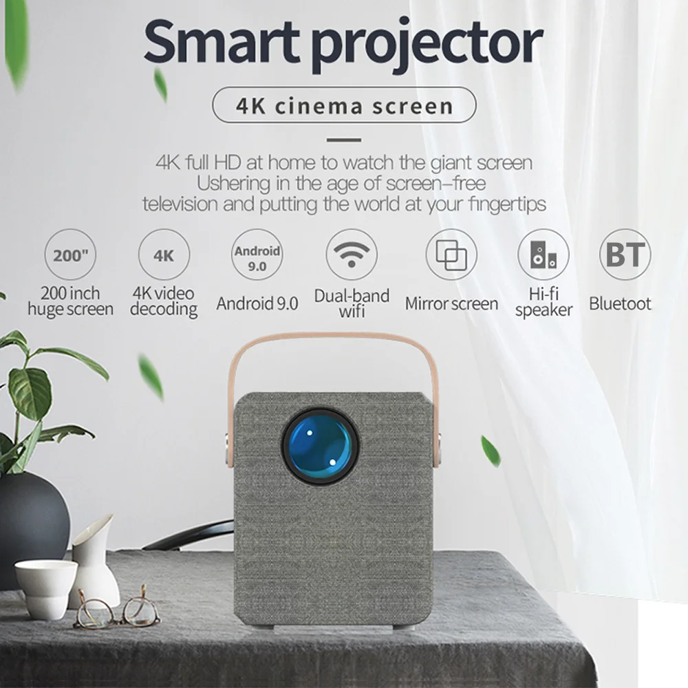 2.4G & 5G dual-band WiFi CPU RK3128 1GB ram 8GB rom 4K HD video mini android portable projector CY303 mini projector CY303