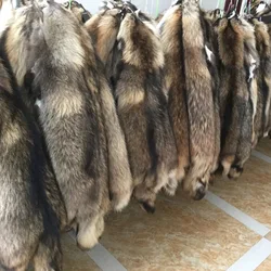 2021 Hot Selling High Quality Luxury Natural Racoon Fur Skin Pelt For Made Fur Coat And Blankets