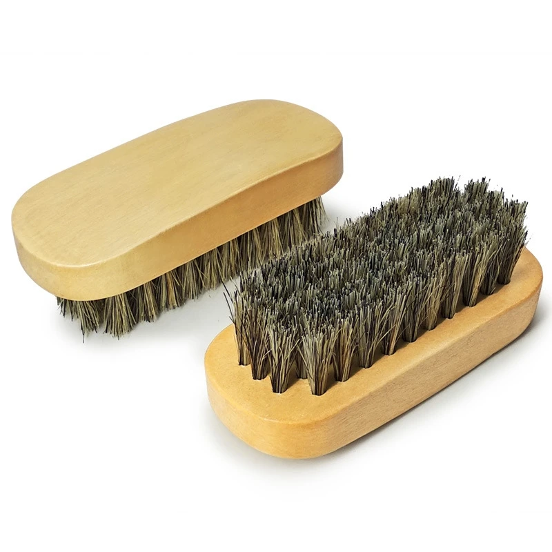 Small Wooden Shoe Brush Wooden Brush For Shoes Pig Hair Travel Small Easy To Carry Shoe Polish Set