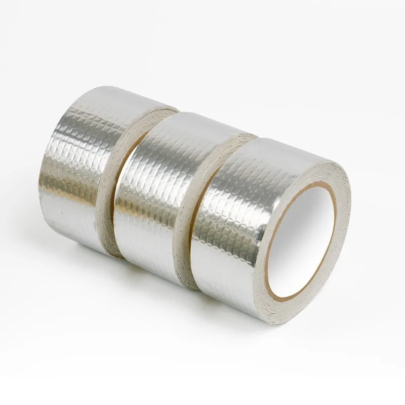 Single Double Side Aluminum Foil Butyl Sealing Tape, Fluorocarbon Membrane Butyl Coil, 5m Butyl Rubber PVDF Waterproof Roll