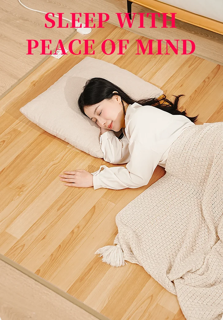 Carbon Fiber 50*100CM Floor Heating Mat Efficient Heating Pad Safety Performance Underfloor Heating Mat For Bedroom