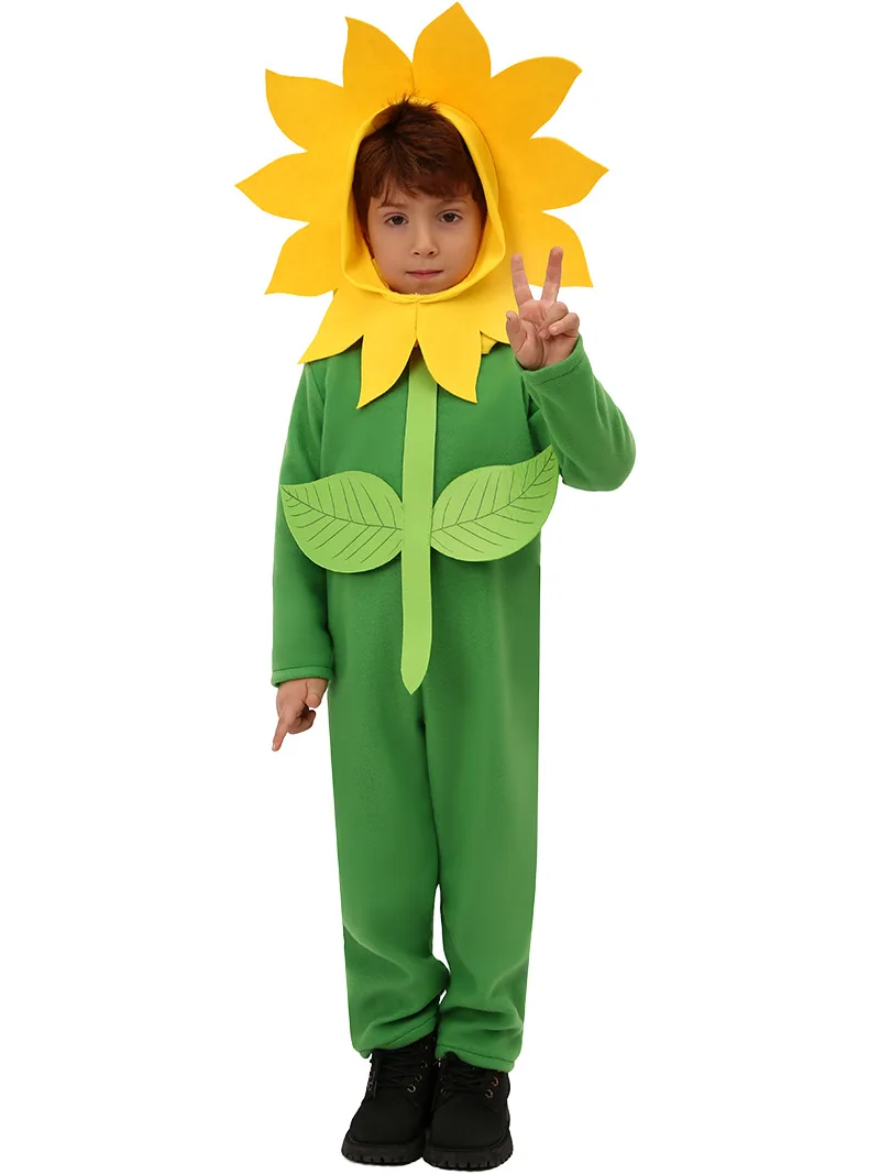 Funny Clothes Sunflower Costume Kids With Sunflower Hat Performance Cosplay Flowers Party Costumes