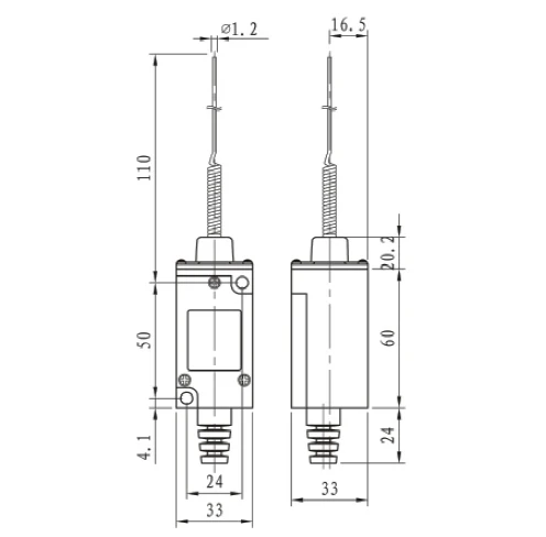 KJT KA-3270 spring rod Schmersal Omran IP65 Double Circuit Zinc Travel Limit Micro Switch
