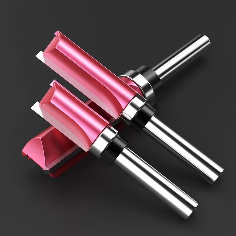 HUHAO 8mm Profile Trimming Cutter Straight Edge Profiling Woodworking Milling Cutter wood Engraving Machine Tool