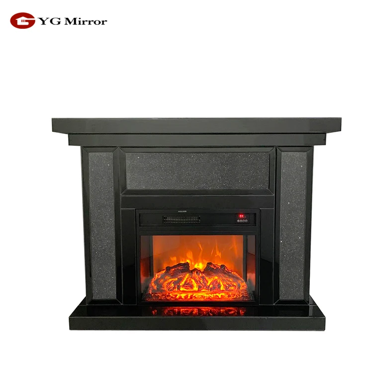 
YGJS0065 Manufacture Wholesale Personal Home Decor Flame Mirrored And Led Wood Burning Decor Electric Fireplace Heater For Home 