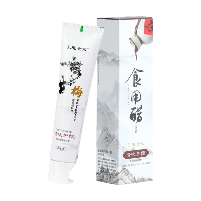 
Wholesale Mint Toothpaste Edible Vinegar Strawberry Flavor Fresh Breath Tooth Paste for Teeth Whitening 