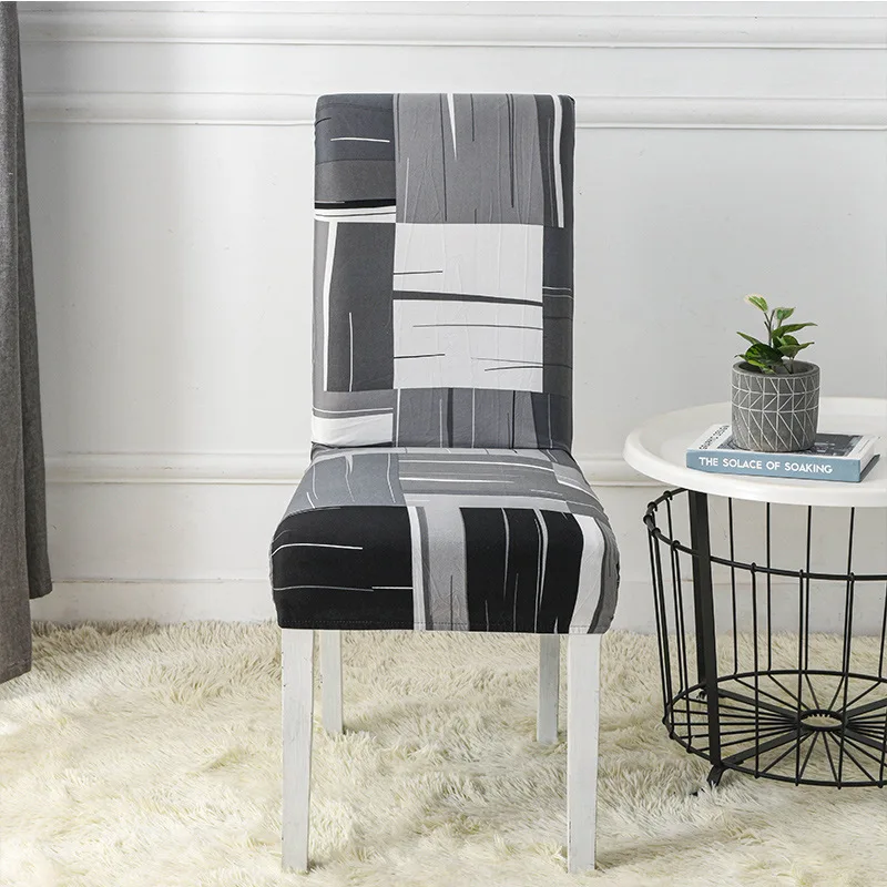 One-Piece Printed Elastic Dining Table Wedding Chair Cover Anti-Fouling Cover for Hotel Restaurant Stool Chair for Home Use