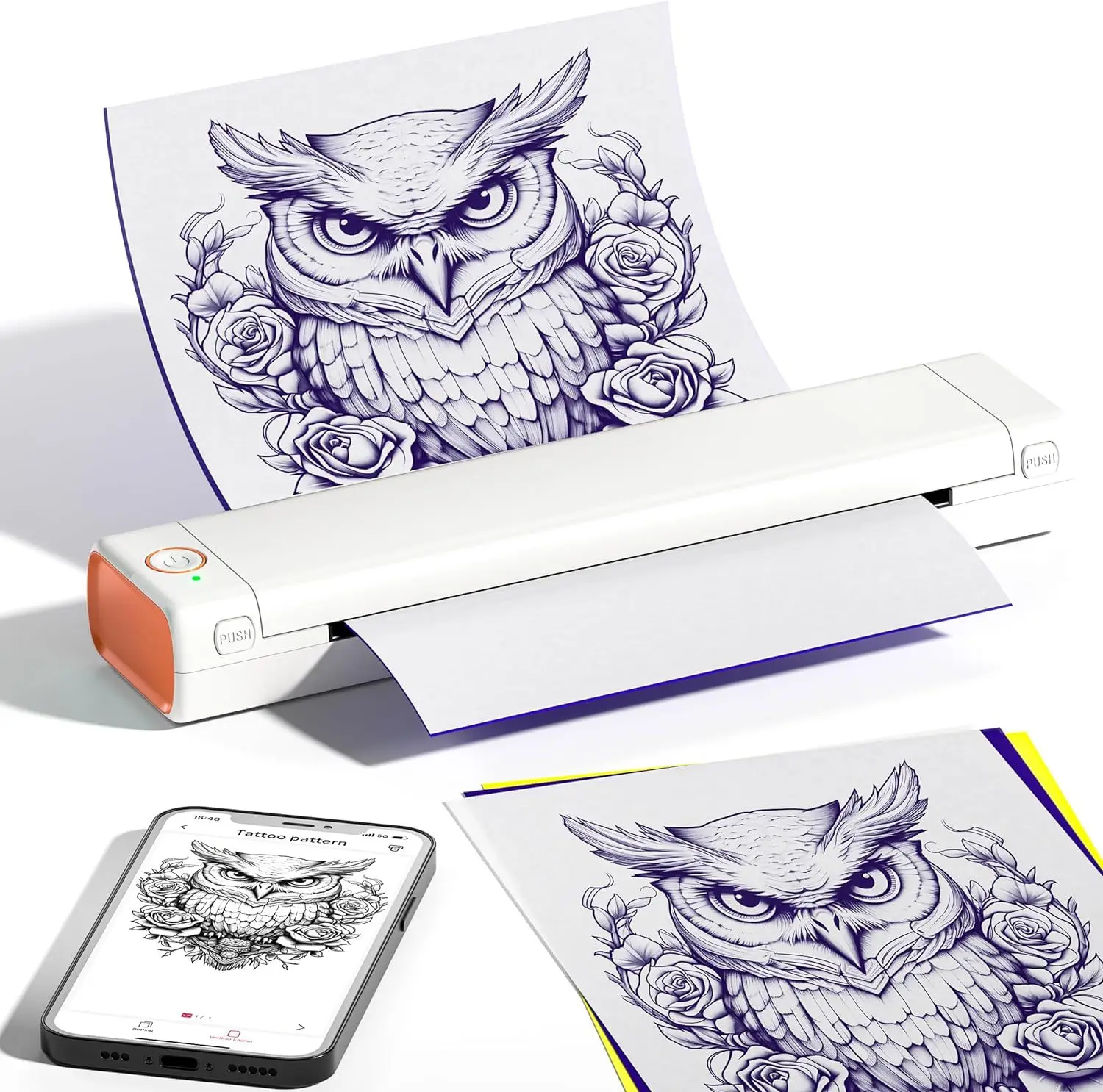 Phomemo M08F A4 Thermal Portable Printer Mini Tattoo Stencil Wireless Bluetooth Portable A4 Printer for travel office