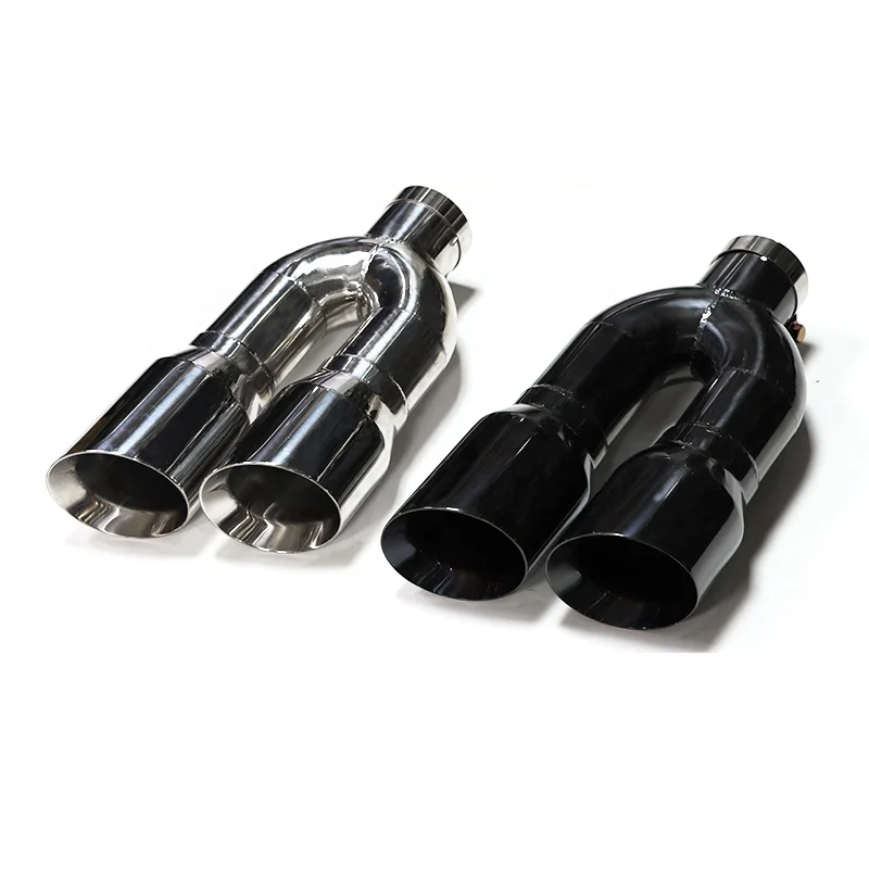 SYPES Wholesale 304 stainless steel pickup truck exhaust tip truck exhaust pipe quad exhaust pipes round nozzle OEM service