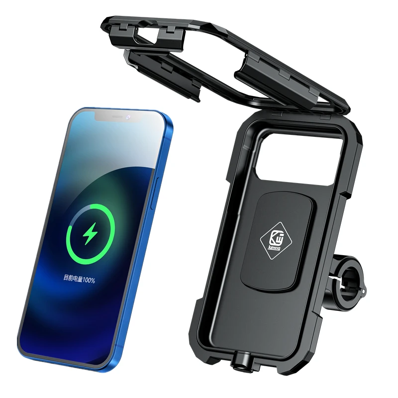 Wireless Charger Motorcycle Mount 5.5-7.0 Inches Phone Bike Holder For Bicycle And Motorcycle