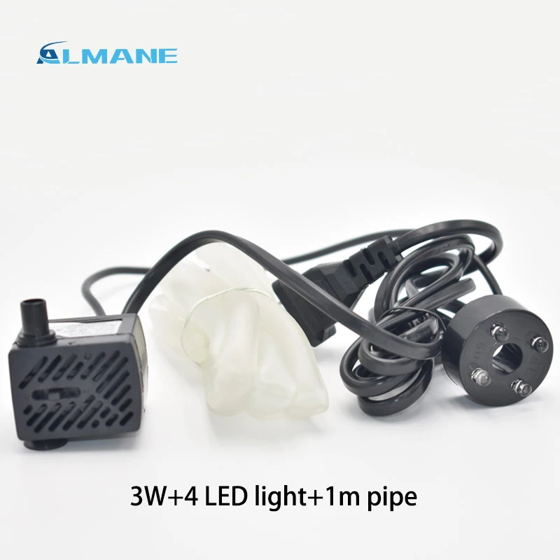 3W Waterfall Water Fountain Garden Polyresin  Water Pump ALMANE Artwork Circulating Water Changing Pump