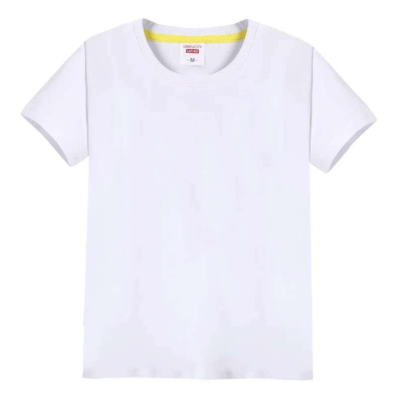 200gsm 100% cotton comfortable kids plain t shirt customize logo kids girls t shirt