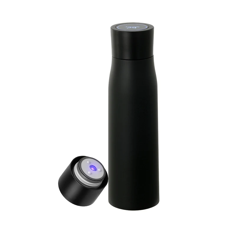 500ml Stainless Steel Smart UV Self Cleaning Water Bottle Modern Thermos with Reminder to Drink Water