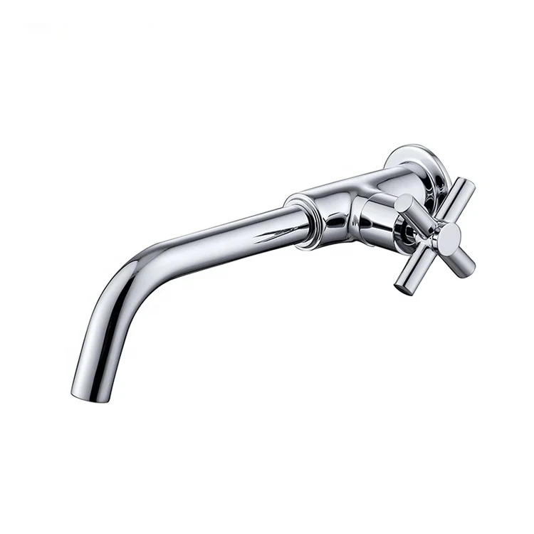 Wall Mounted Faucets Single Cold Cross Handle OEM Basin Taps Bathroom Sink Basin Faucet Mixer Series