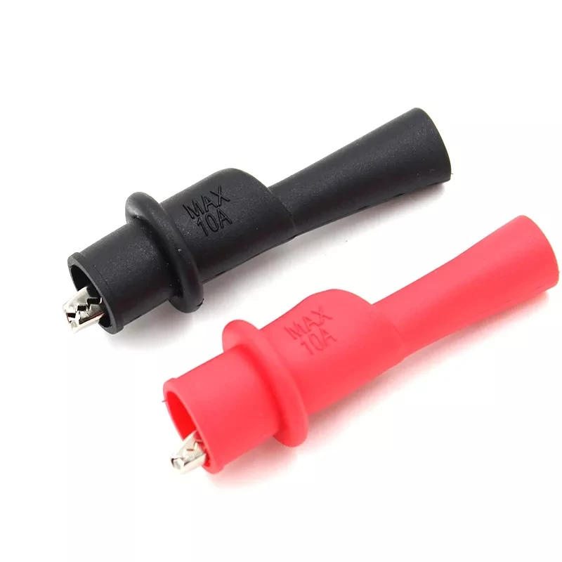 1 Pair UNI-T Alligator Crocodile Test Clip Electrical Clamp Multimeter Tester Probe Through Hole M4 Threaded Bore with Protector