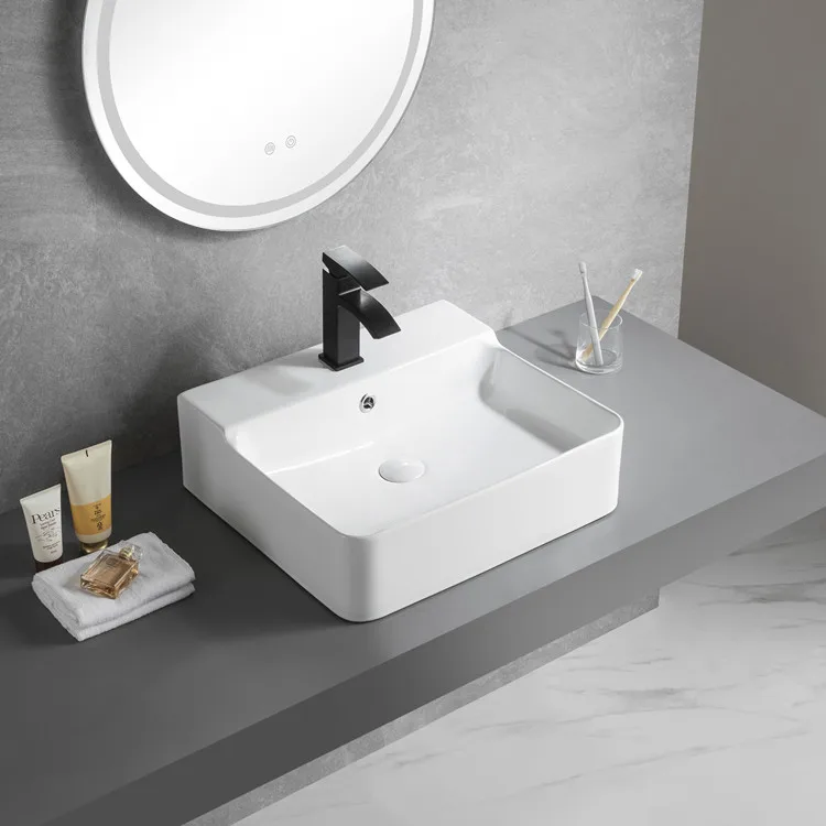 HY-8175-50 Public Used Hand Wash Basin Rectangular Sink