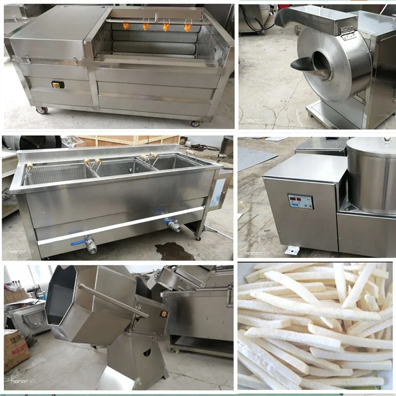 100kg semi auto frozen french fries production line
