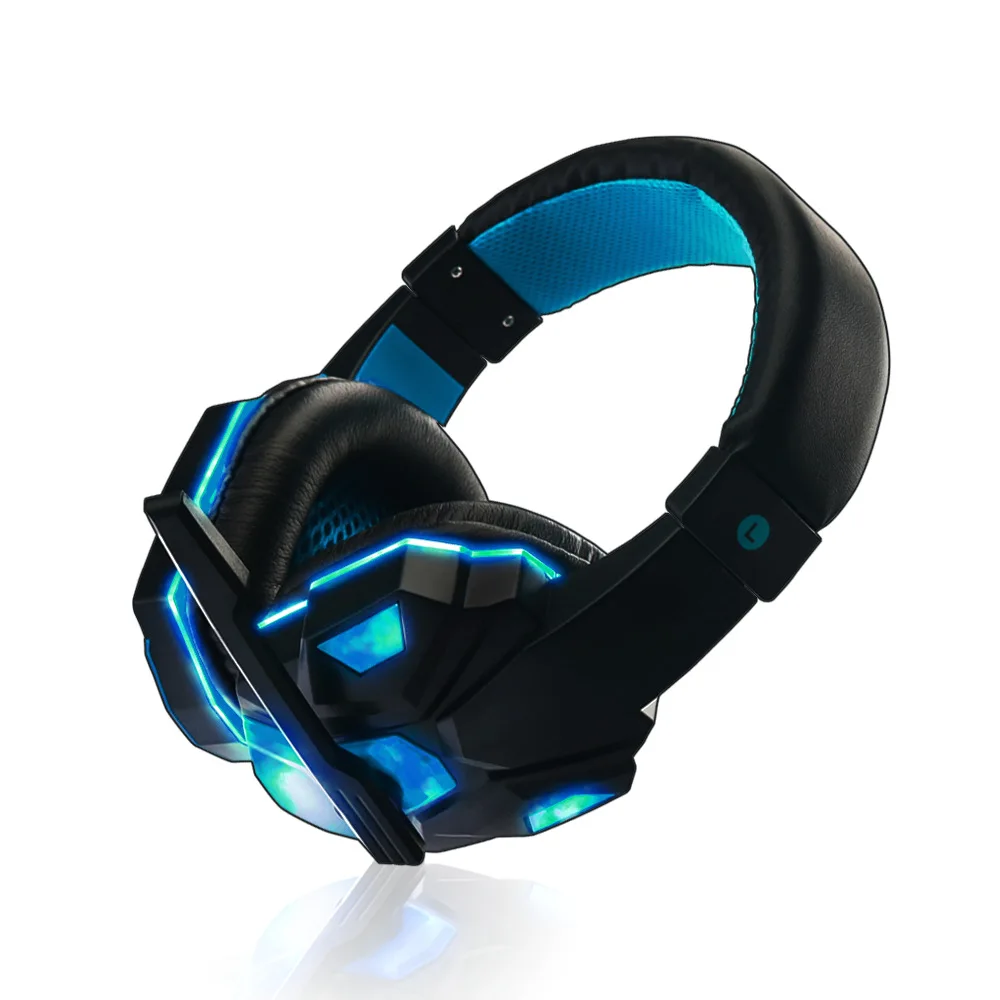 
GW001 Deep Bass Game Headphone Custom logo glowing stereo headphones, computer gaming headset with microphone 