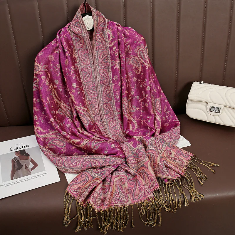 High quality pashmina scarf paisley chinese style lady fashion shawls Scarf