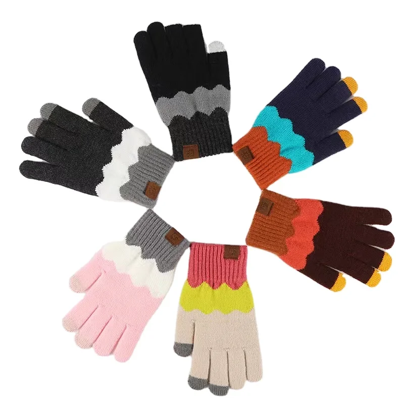 Customized Fashion Wool Cashmere Elegant Winter Warm Women Gloves