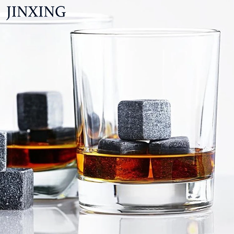 China Manufacture Amazon Top Seller Reusable Chilling Ice Cubes Wine Whiskey Stones Set of 9 With Gift Box