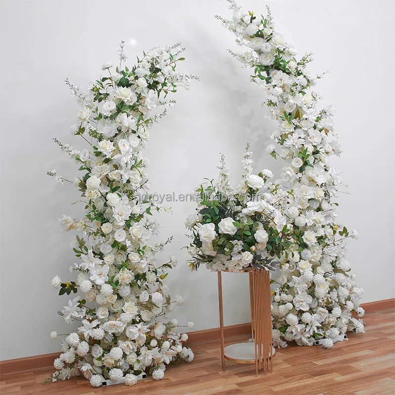 Colorful Silk Flower Wedding Background Wall Simulation Flower Stage Props Backdrop Flower Decor Wedding Floral Garden Arch