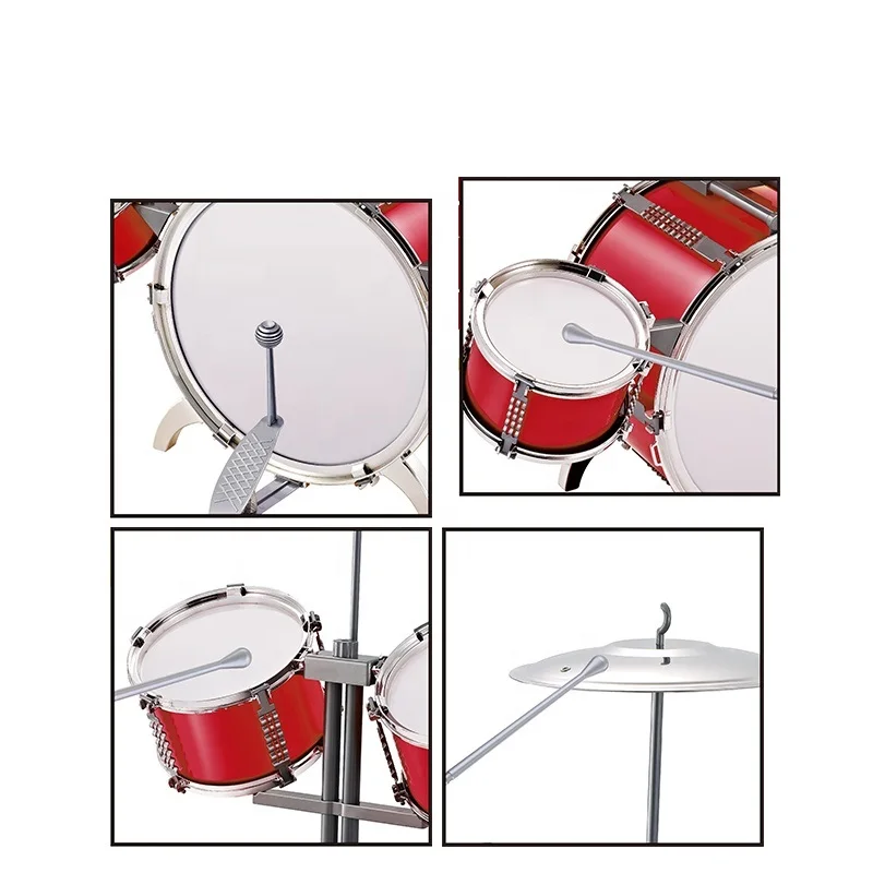 High Quality Children Simulated Metal Music Instrument Kids Jazz Drum Set