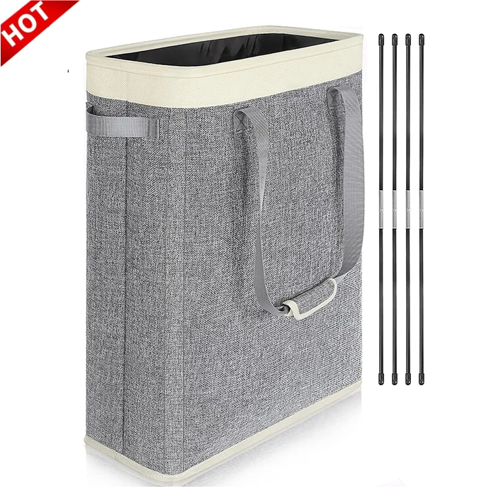 Hot Sales Bathroom Folding Hamper Storage Baskets Clothes Cotton Portable Laundry Basket