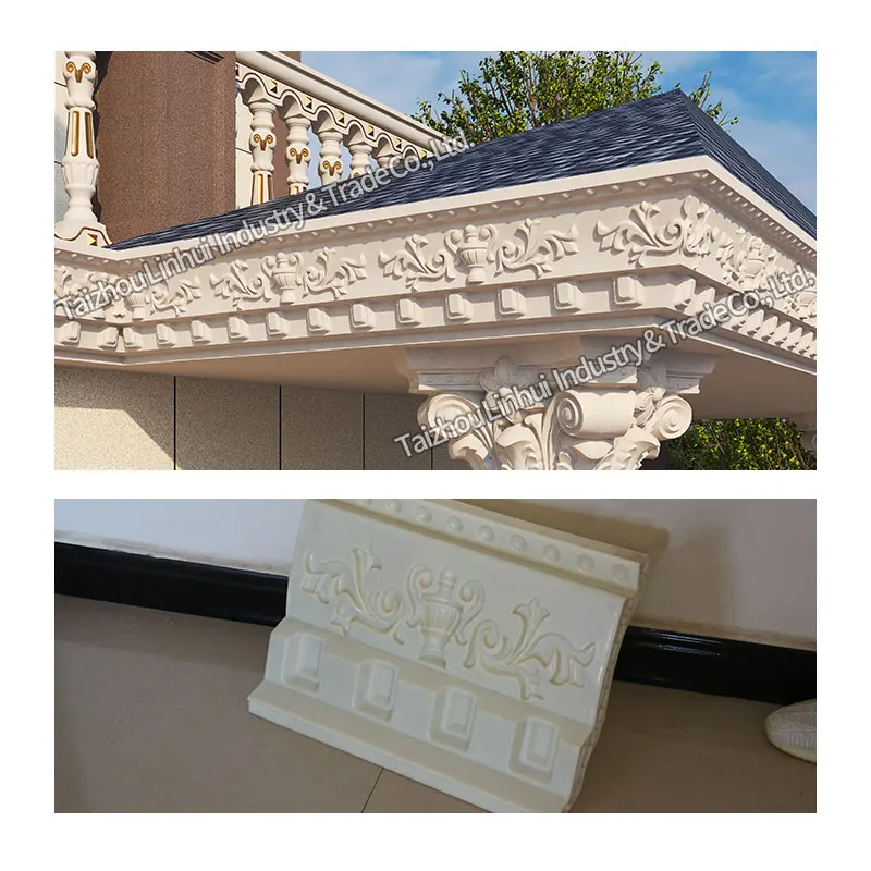 cornices for the facade of the house outside molds casting Eave Moulding House Decorative roof Molding Exterior Wall Line Moulds