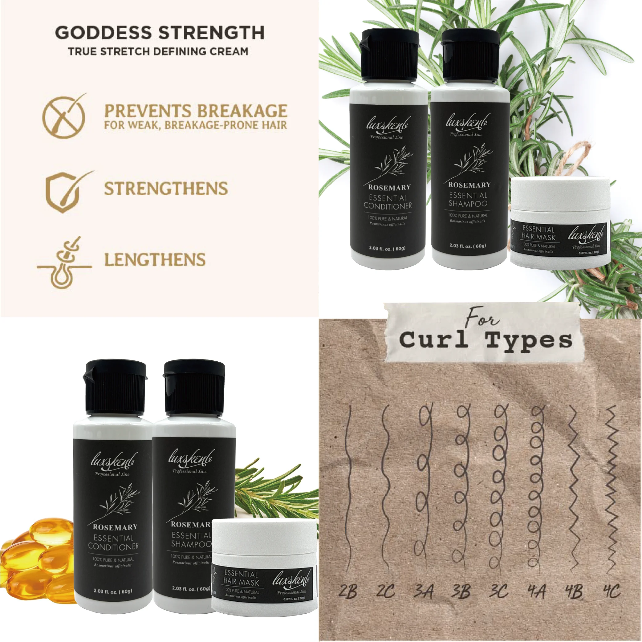 Indian Collagen Ginger Oil Hair Growth Stimulating Shampoo Hair Treatment Stronger Rosemary Tea Tree Hair Loss Shampoo