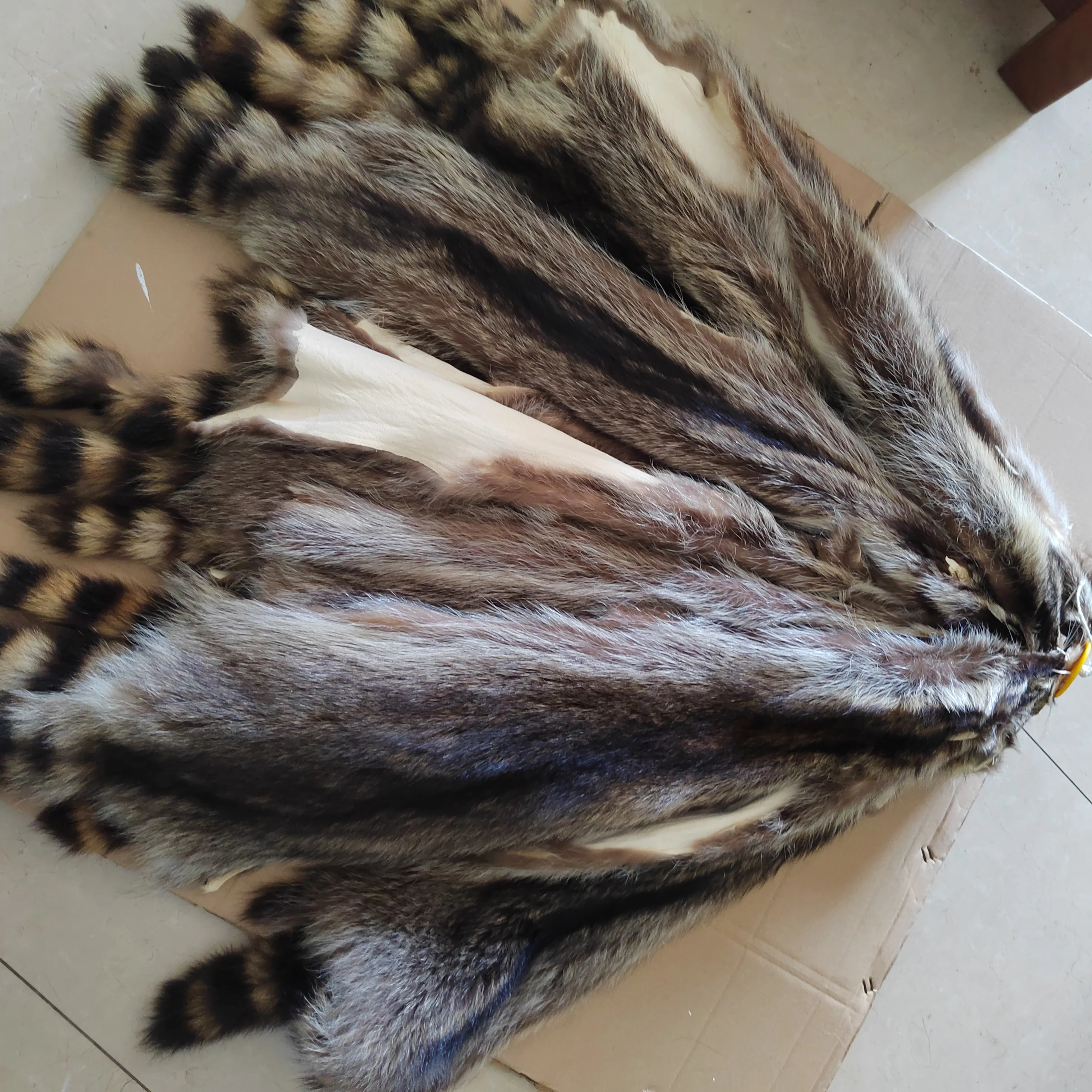 Wholesale Natural American raccoon dog fur skin