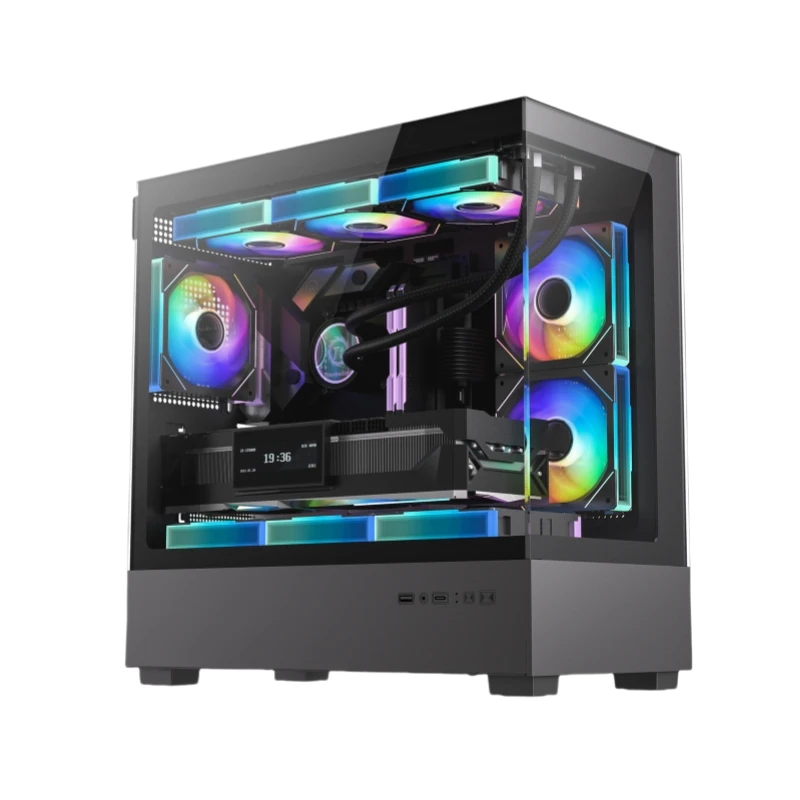 High Airflow Perforated Front panel Mid-ATX GAME chassis Mid-Tower PC Gaming computer Case support 240mm 280mm 360mm Radiator