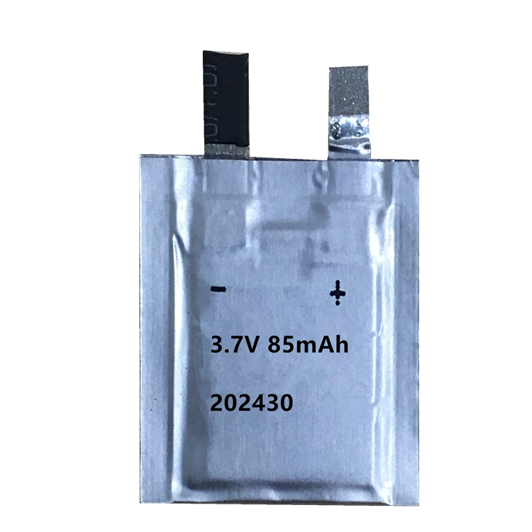 Thin Battery 202430 thin tiny 3.7V LiPo rechargeable battery 85mAh thickness 2.05mm