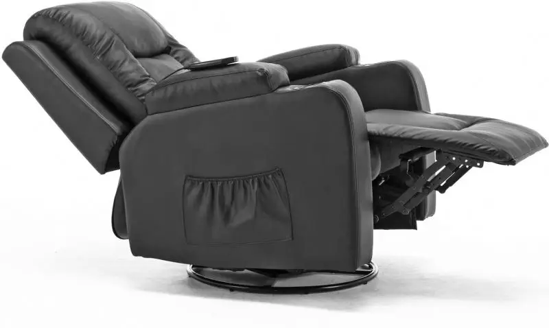 Amazon Лидер продаж современные кресла с подогревом массажные вращающиеся на 360 градусов одиночные диванные держателями для напитков стулья гостиной