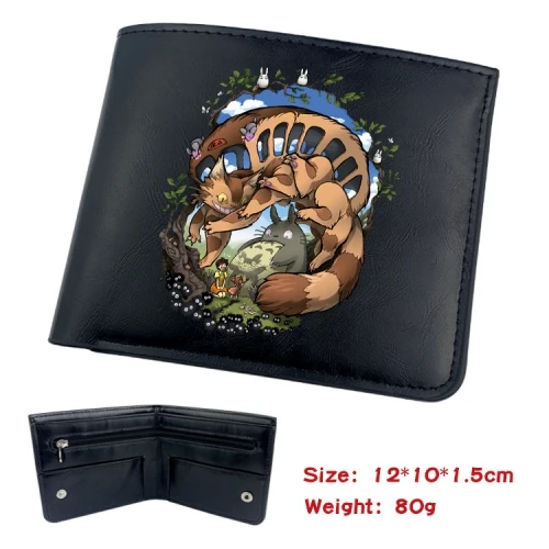 11 Styles My Neighbor Totoro Japanese Cartoon Printing Cosplay Cartoon PU Purse Anime Wallet Short Folding Anime PU Purse