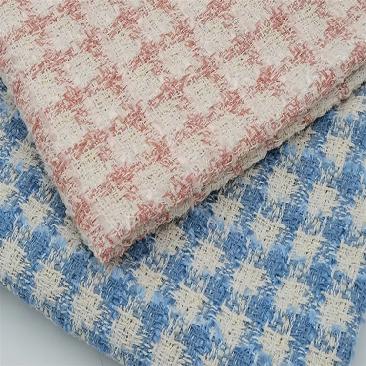 New Design 100% polyester tweed yarn dyed Heavyweight Fabric wool for Shacket Women Jacket